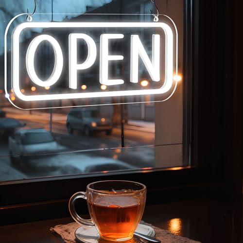 Panneau publicitaire LED ouvert avec interrupteur pour vitrine ombragée - 5