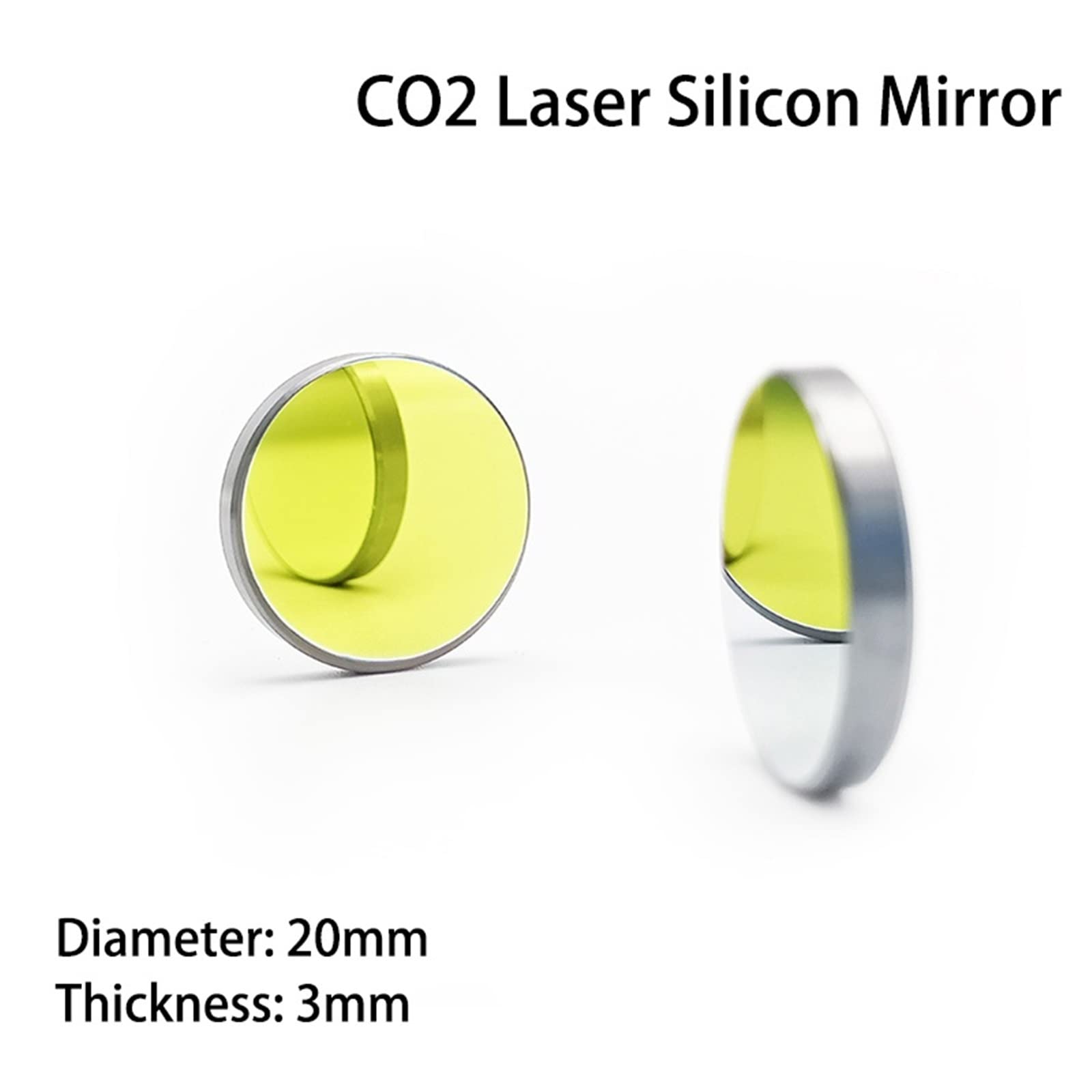 Gold-Coated Optical Si Reflector Dia 20mm CO2 Laser Silicon Reflective Mirror for CO2 Laser Machine