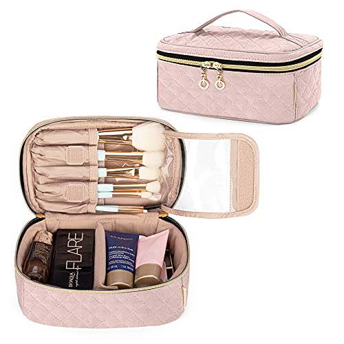 Teamoy Travel Makeup Brush Case, Cosmetic Organizer, Small, Misty...