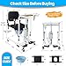 Electric Patient Lift Transfer Chair for Home, Foldable Transfer Lift Wheelchair with Table, Portable Commode Toilet Handicap Lift Chair, Bathroom Wheelchairs Transfer Chair for Seniors