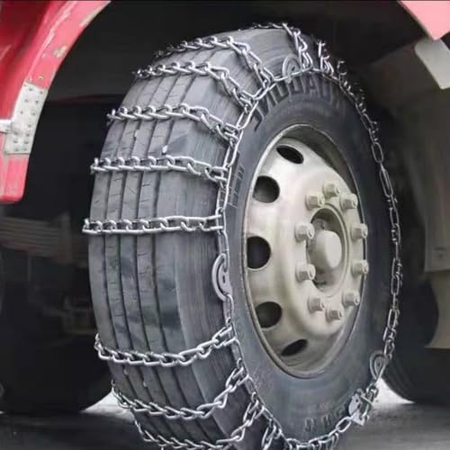 Set of 2 Tire Traction-2pcs Snow Chains for Semi Trucks Snow Chains for Tires Universal Metal Tire Chains for SUV Trucks Pickup Trucks Semi Trucks Van Trucks ATV Light Truck 315/70R22.5 9mm 11R22.5
