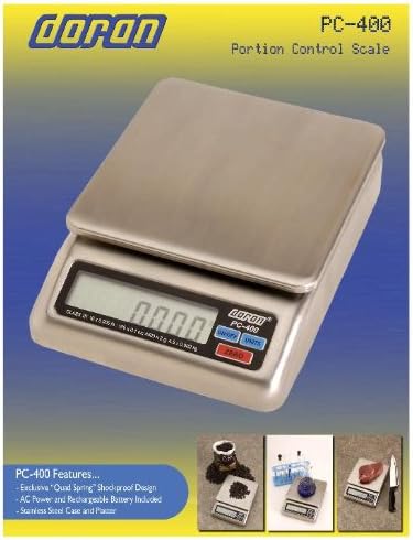 Miniatura 2 de Doran Escala Control de porciones Acero inoxidable NTEP Legal para el comercio PC-400-20 lb por 0.01  320.99 oz x 0.18 oz, Nuevo