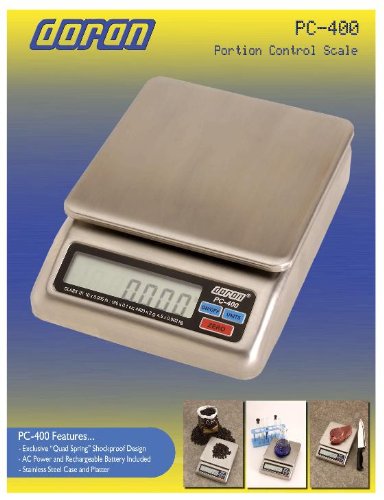 Báscula Doran PC-400-20 lb de acero inoxidable miniatura 2