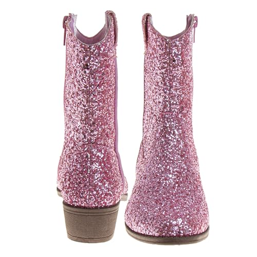 Josmo Glitter Girls Cowgirl Boots Mid Calf Boots Girl Cowboy Boots Size Little Kids/Big Kids3