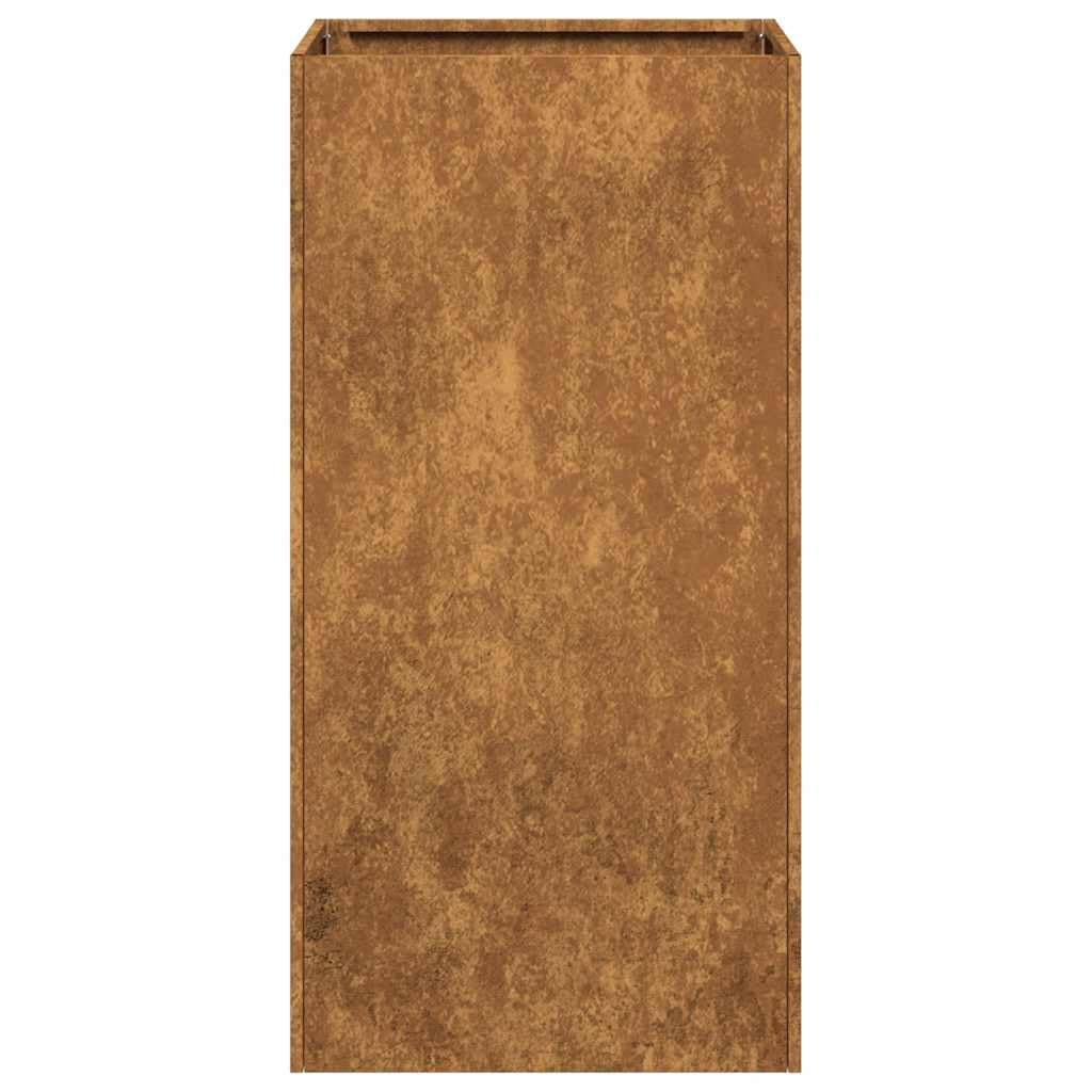 Fioriera, Rialzato da giardino Contenitore per piante Fioriere da esterno Vasi per piante Adatto per Patio Giardino Caffetterie Bar Arrugginita 40x40x80 cm in Acciaio Corten