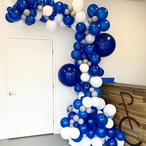 Image of Voircoloria 130pcs Navy Blue Balloons Different Sizes 18 inch 12 inch 10 inch 5 inch Dark Blue Balloons for Birthday Graduation Baby Shower Anniversary New Year Party Holiday Decorations