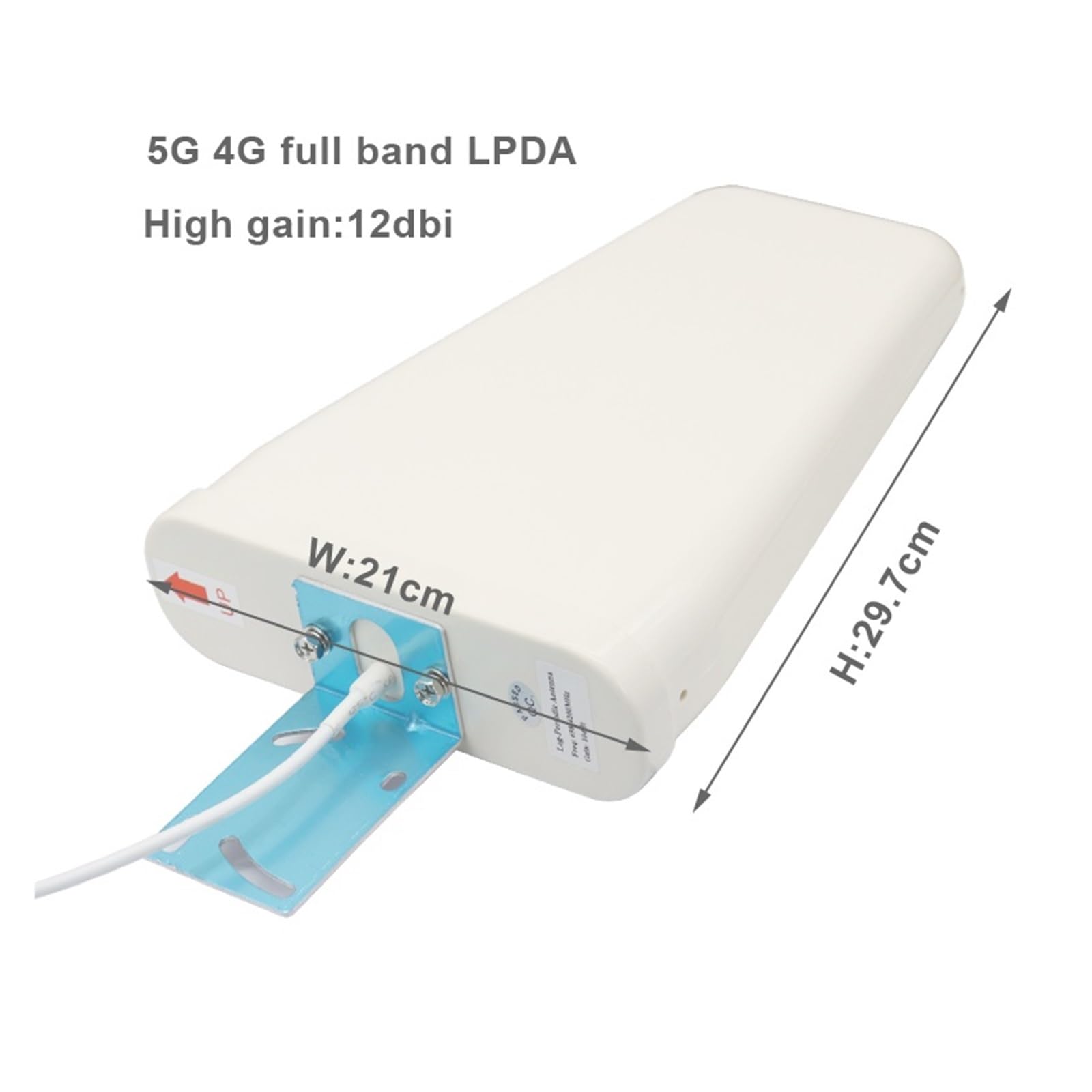 Antena Logarítmica Periódica For Repetidor Y Amplificador, 5G, 4G, LTE, 3G, GSM, IP67, Impermeable, For Exteriores, 600-2700-4900 MHz Cobertura más amplia(1m and SMA male)