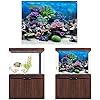 Tiiyee Fish Tank Background Sticker, 3D Aquarium Décor Backgrounds ...