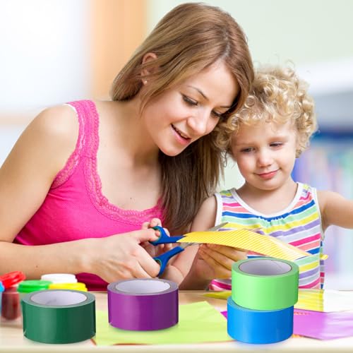 Image of Fainne 24 Pack Colored Duct Tape Bulk, Colorful, 15 Yards X 2 Inches | Heavy Duty Waterproof Colorful Decorative Duct Tape Multi Purposes No Residue Tear by Hand for DIY Indoor Outdoor Use