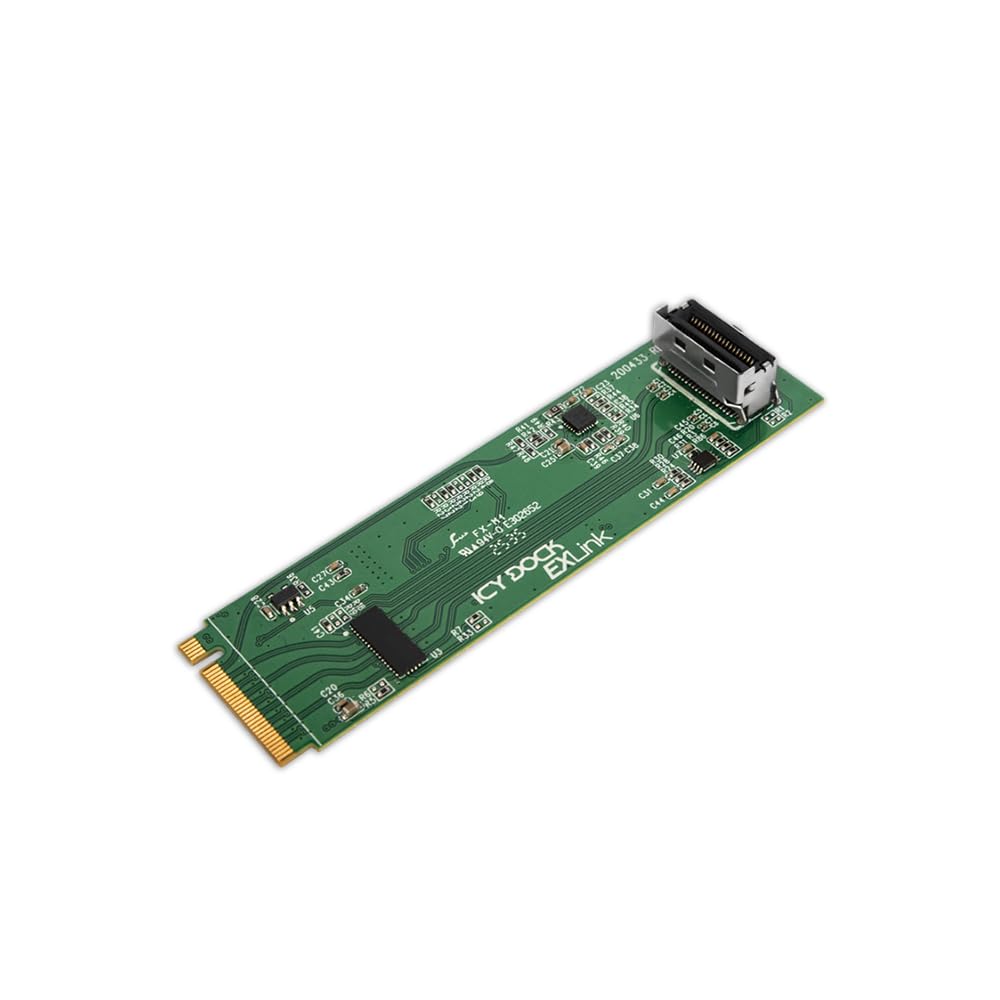 ICY DOCK EXLink MB309A5 M.2 NVMe SSD PCIe 5.0 x4 a MCIO 4i Adattatore con Redriver
