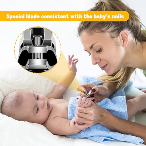 Image of FVION Kids Nail Clippers, Small Jaw Baby Nail Clipper Trimmers for Infants and Toddlers, Precision Children Nail Clippers Nail Grooming Tool for Tiny Fingers and Toes - Silver