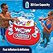 WOW Sports - Inflatable Float Fridge - Cooler For Pools, Lakes, & Oceans - 4 Cup Holders & Zippered Lid
