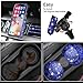 CAR PASS 23 PCS Bling Diamond Car Accessories Set for Women, Leather Seat Covers Full Set Sparkly Rhinestone15'' Steering Wheel Covers Shining Diamond Floor Mats Cute Car Interior Sets,Blue