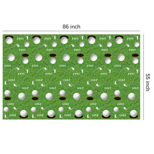 Image of Golf Party Decorations Tablecloth, 3Pcs Disposable Golf Birthday Party Tablecover Supplies, Golf Table Decorations for Golf Lover Baby Shower 1st 2nd Birthday, 55in x 86in