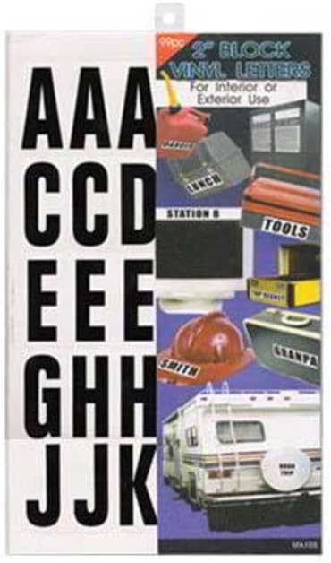 Bulk Buys ma105 &ndash; 48ブロックビニールLetters in a Hangingポリバッグ &ndash; パックof 48