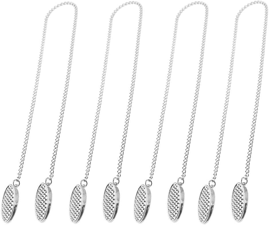 Kiuiom Napkin Holder Chain, 4 Pieces Napkin Clips Chain, Silver, Contemporary Style