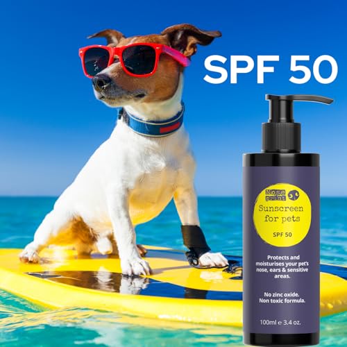 Noseprint LSF 50 Pet Sunscreen Lotion Flasche | Feuchtigkeitsspendender Sonnenschutz für Hunde und Katzen | Ungiftige Formel Hundenase | Hundepfotenbalsam Sonnencreme