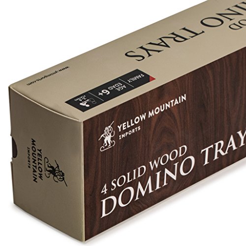 Set de 4 Bandejas para Dominó Madera Premium 25x6x1.7 cm miniatura 4