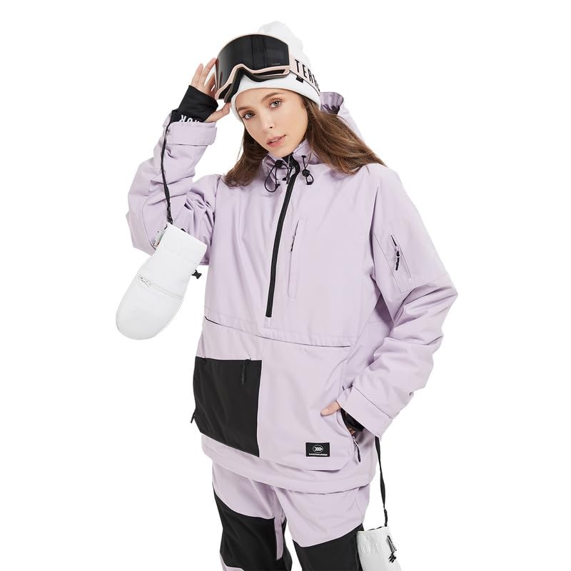 SNOWVERBWomens Mens Insulated Waterproof Snowboarding Mountain Jackets with Hood Skiing Coat Snowboard Winter Ski Jacket