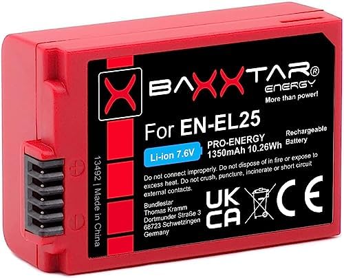 Baxxtar Pro Energy Akku für Nikon EN-EL3e it Infochip zu Nikon D50 D70