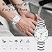 RORIOS Reloj Cuarzo Analógico Cronógrafo Simple Doble o Triple Relojes con Números Digitales y Romanos Clásico Moda Correa de Acero Inoxidable Impermeable Watches Blanco A Imagen de RORIOS Reloj Cuarzo Analógico Cronógrafo Simple Doble o Triple Relojes con Números Digitales y Romanos Clásico Moda Correa de Acero Inoxidable Impermeable Watches Blanco A