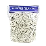 通用 Decoraciones de Red de Pesca, Redes de Pesca Náuticas Decorativas con Conchas, Estilo Mediterráneo Adecuado para Decoración de Paredes (Beige Blanco)