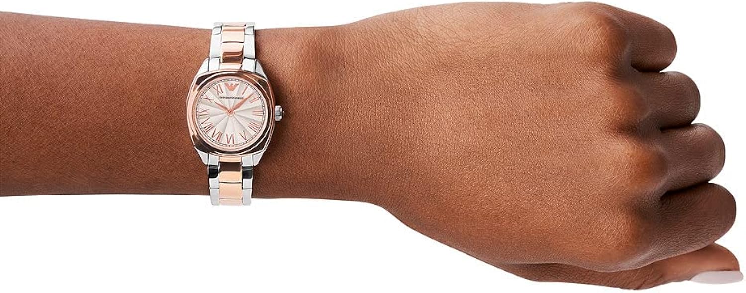 Orologio da donna, movimento a due lancette, cassa in acciaio inossidabile argentata di 28 mm con bracciale in acciaio inossidabile, AR1952 Orologio da donna, movimento a due lancette, cassa in acciaio inossidabile argentata di 28 mm con bracciale in acciaio inossidabile, AR1952