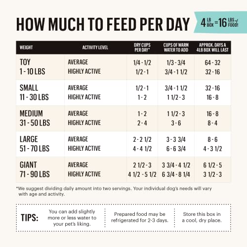The Honest Kitchen Human Grade Dehydrated Whole Grain Dog Food – Complete Meal Or Dog Food Topper – Beef 4 Lb (Makes 16 Lbs) #TOP3