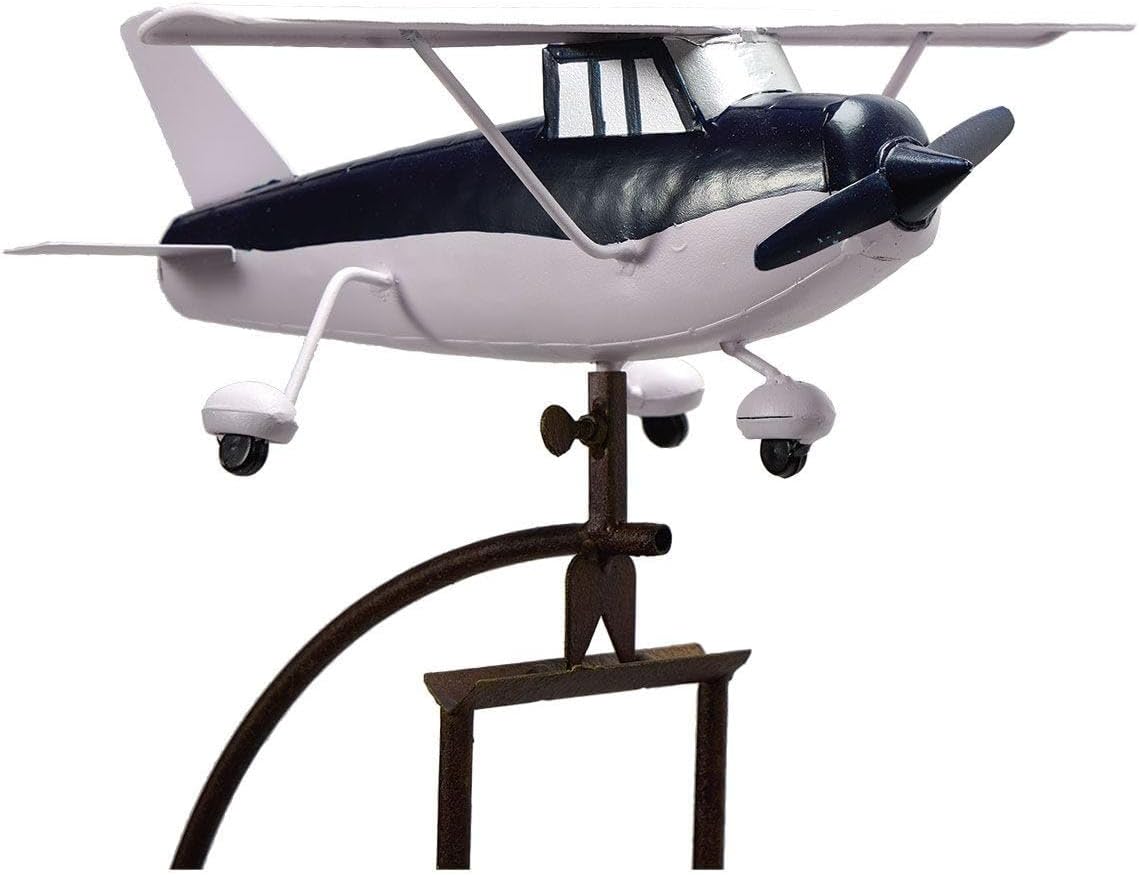 Balancing Airplane Wind Rocker with In-Ground Pole, 48" Tall