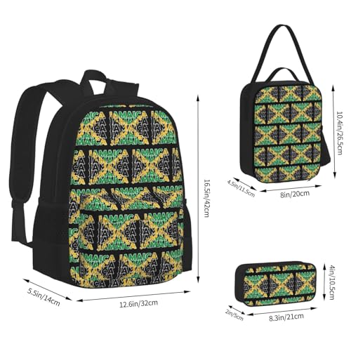 Sac à dos ordinateur portable isotherme voyage drapeau jamaïcain - 3