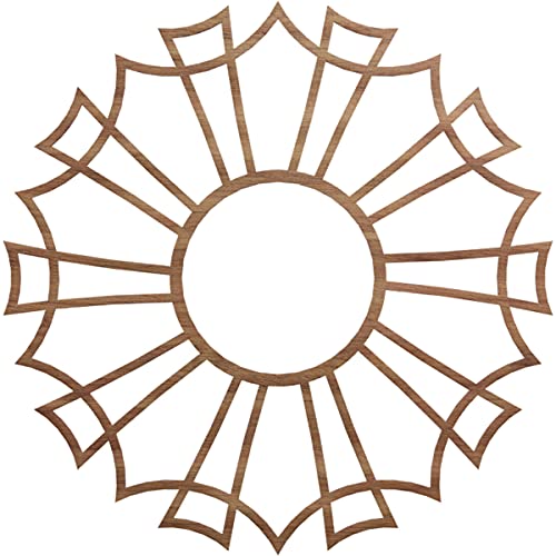 Image of Ekena Millwork 32 inchOD x 11 1 /4 inchID x 3 /8 inchT Augustus Wood Fretwork Pierced Ceiling Medallion, Walnut