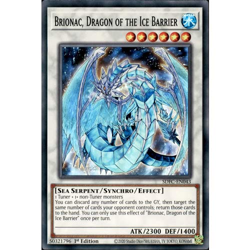 SDFC-EN043 1st Ed Brionac, Dragon of the Ice Barrier Super Rare Card Freezing Chains Yu-Gi-Oh Single Card