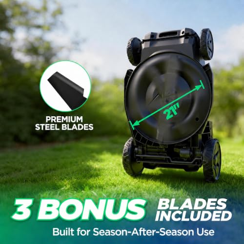Image of 21 inch 40V Max Brushless Cordless Electric Self Propelled Lawn Mower