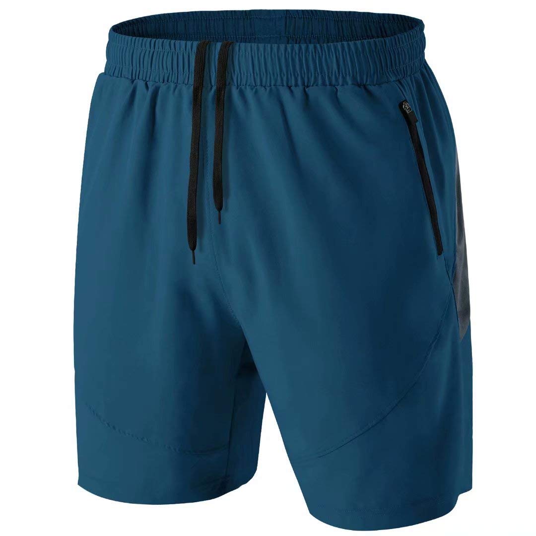 HMIYA Pantaloncini Running Uomo Leggero Sportivi Shorts Asciugatura Veloce Palestra Corsa Calzoncini con Tasca con Cerniera
