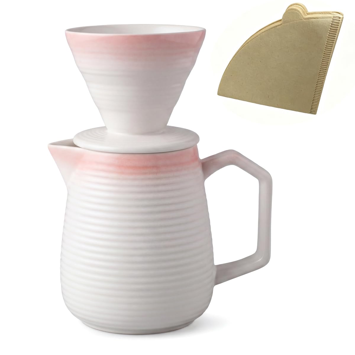 pour over coffee Ceramic pour over coffee maker Set 21 Ounces (600ml)