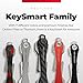 KEYSMART Key Holder for Keychain - Compact Key Organizer for Key Chain, Minimalist Clutter-Free EDC Keychains, Key Ring for Car Fobs Key Chains, Expandable (up to 14 Keys, Red)