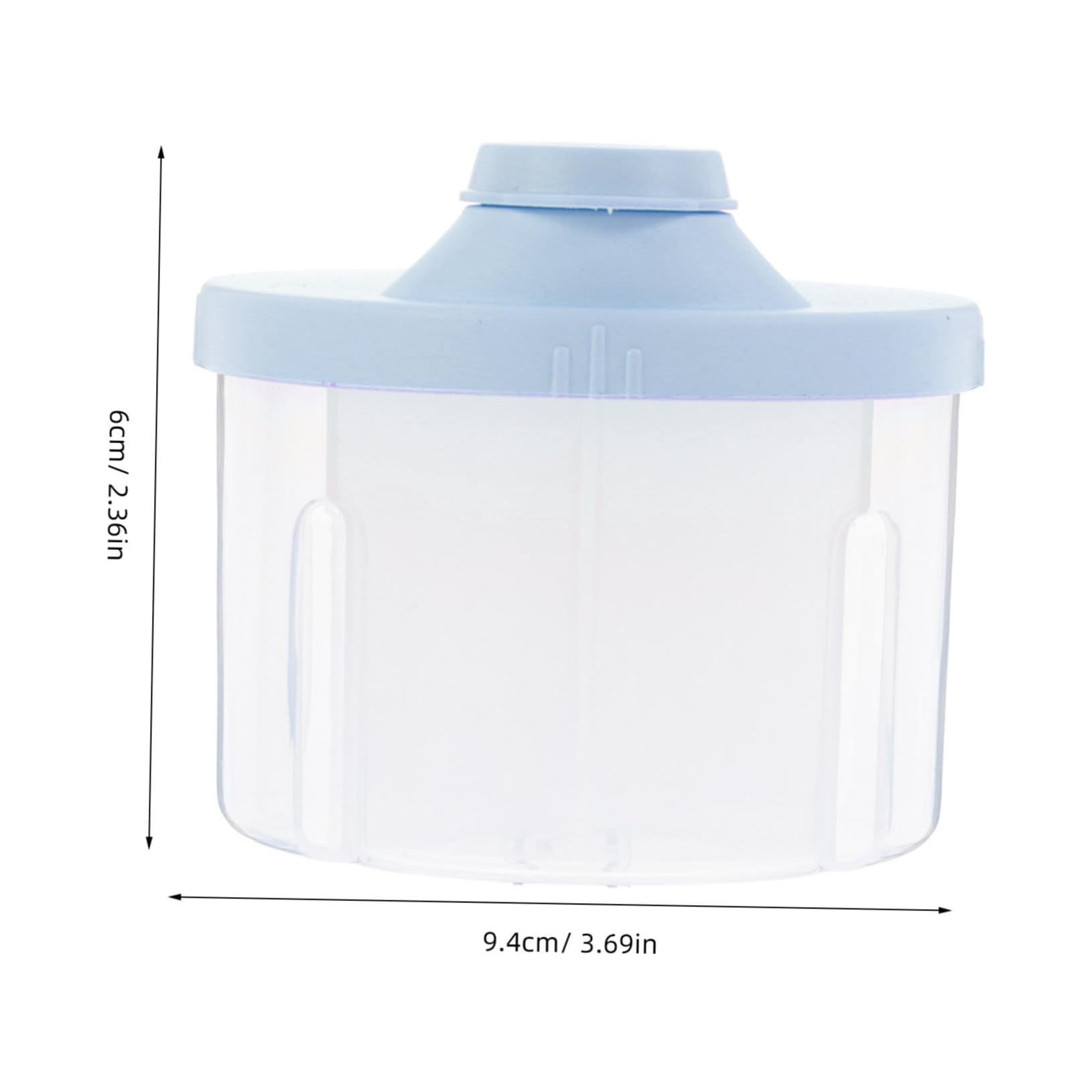 GALPADA 2Pcs Portable Formula Dispenser with Four Compartments Milk Powder Storage Case for Convenient Outdoor Food Container Easy to Clean