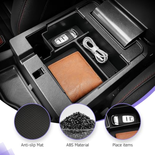 Image of LUWU for 2026 Explorer Center Console Organizer Accessories | for 2025 2026 Ford Explorer Front Armrest Storage Box Armrest Console Storage Box Insert Tray Coin Container 2-Pack