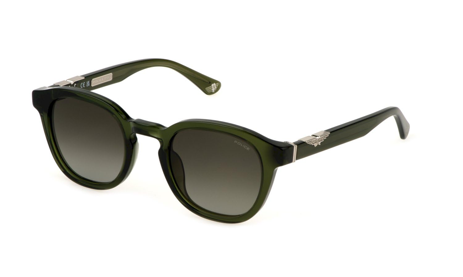 POLICE Sunglasses SPLL82 Shiny TRANSP.Green 50/24/145 Lunettes pour homme, Vert brillant, 50/24/145