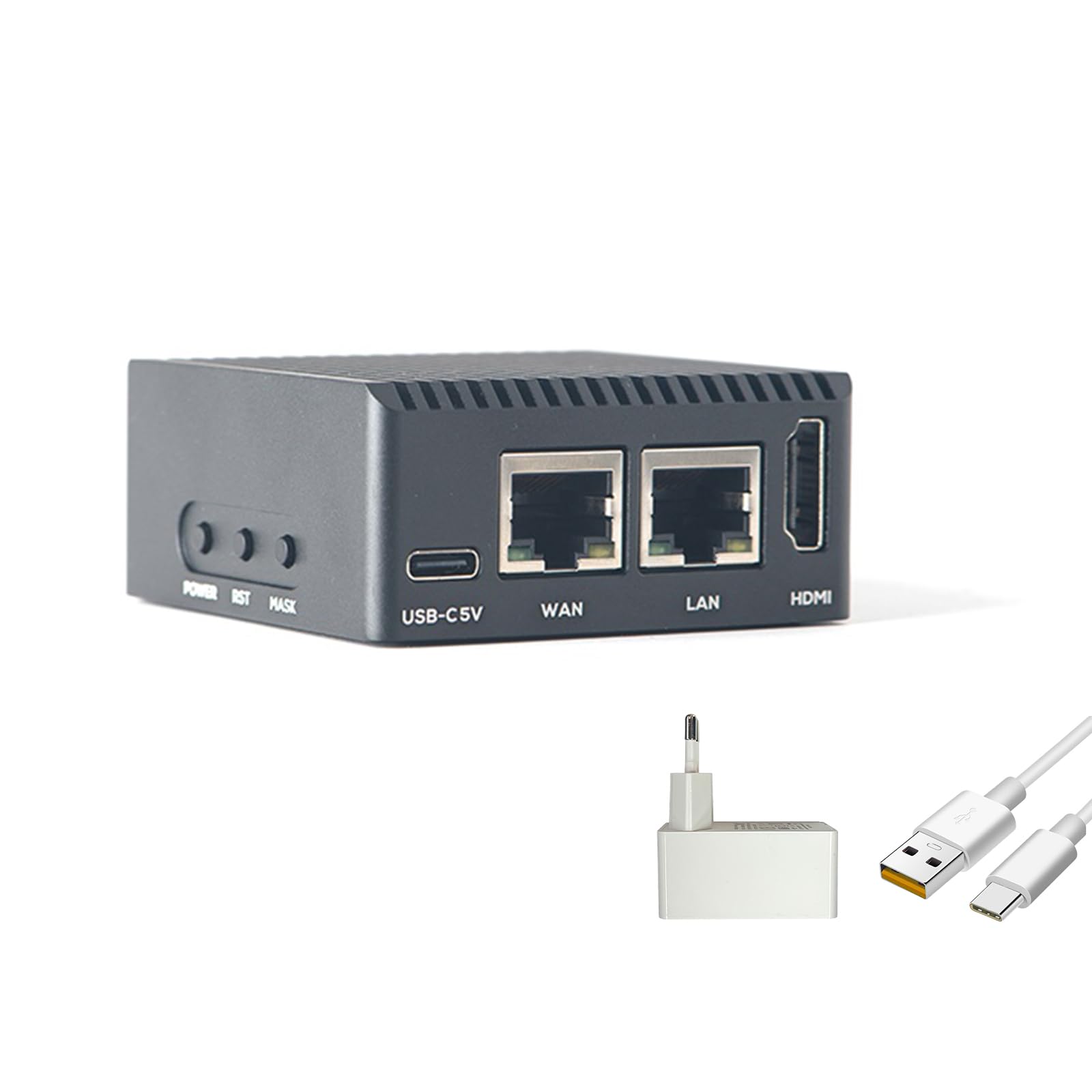 youyeetoo FriendlyElec NanoPi R3S-LTS Mini Router, 1/2GB LPDDR4, 0/32 GB eMMC, RK3566 Soc, OpenWRT mit Dual-Gbps Ethernet, für IOT NAS Smart Home Gateway (2GB RAM,no eMMC,Mit Netzteil)
