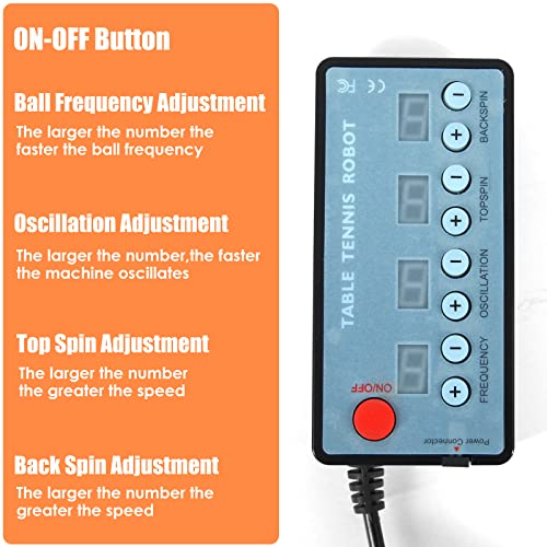Wisimmall Table Tennis Robot, 36 Different Spin Balls Ping Pong Robot Automatic Table Tennis Machine Automatic Ball Launcher With 50 Ping Pong Balls For Ping-Pong Practicing Training #TOP3