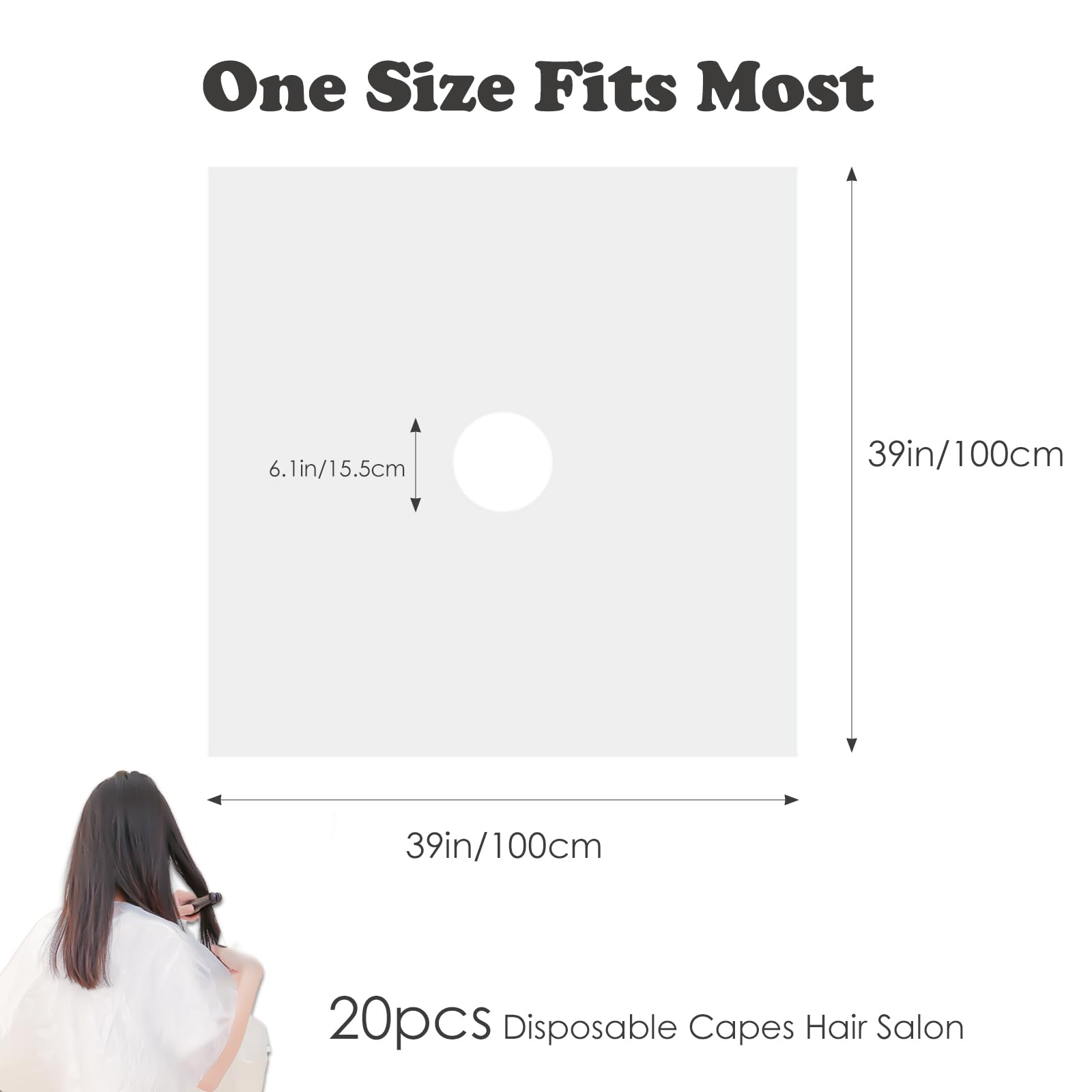 20pcs Disposable Waterproof Hair Color Capes - Hair Dye and Styling Bibs for Home and Salon Use