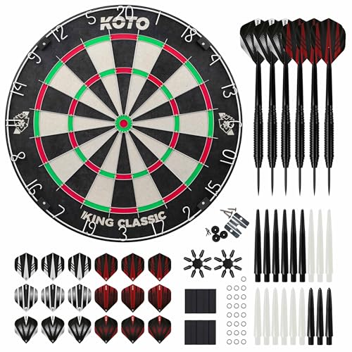 KOTO – King Classic Academy Dartscheibe Set, Turniermaß Sisal...