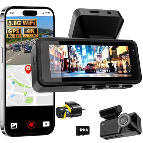 2026 New Osmo Dashcam Pro 3.0 4K Front and Rear Dash Cam 4K + 1080P Dash Camera for Car with Night Vision (WiFi+GPS+128GB)
