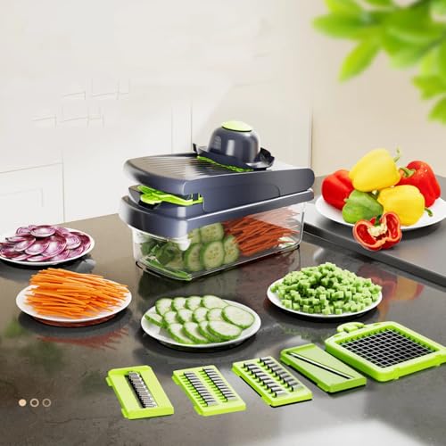 Cortador multifuncional 15 en 1 para verduras con contenedor miniatura 2