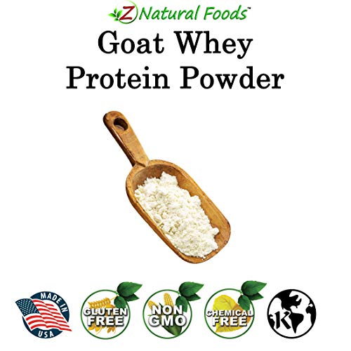 Z Natural Foods Goat Whey Protein Powder Concentrate - Unflavored & Undenatured - Grass Fed In Usa - Good Source Of Bcaa - 100% Pure, Gluten Free, Non Gmo, Kosher - 1 Lb #TOP2