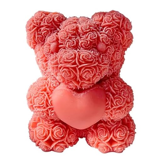 Bear Rose Animal Resin Mold for Casting, Candle Making, Home Decor - 3D Silicone Molds