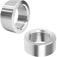 3/4" NPT Female Aluminum Half Coupling 6061-T6 Weld On Pipe Tube Bung 2 pcs