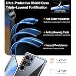 TORRAS Shockproof for Samsung Galaxy S25 Ultra Case, [Non-Yellowing] [12FT Military-Grade Protection] Transparent Slim Case for Samsung S25 Ultra Case, Diamond Clear, Hard, 6.9'' Guardian Series - Image 5