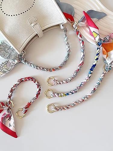 100% Mulberry Silk Scarf for Handbags,Bags, and Purses,1Pcs 2"x35" Hair Ribbon Skinny Neck Scarves for Women - Image 6